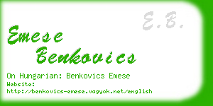 emese benkovics business card